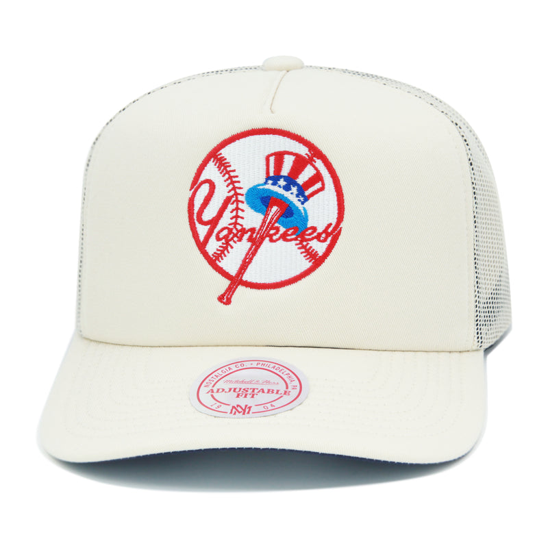 Mitchell & Ness Boston Red Sox Cooperstown MLB Evergreen Trucker Snapback  Hat Cap - Off White