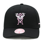 Inter Miami CF Black Pink Mitchell & Ness Precurved Snapback Hat