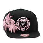 Inter Miami CF Black Mitchell & Ness Palm Tree Snapback Hat