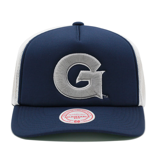 Georgetown Hoyas Navy Mitchell & Ness Trucker Snapback Hat