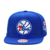 Philadelphia 76ers Royal Mitchell & Ness NBA Draft Snapback Hat