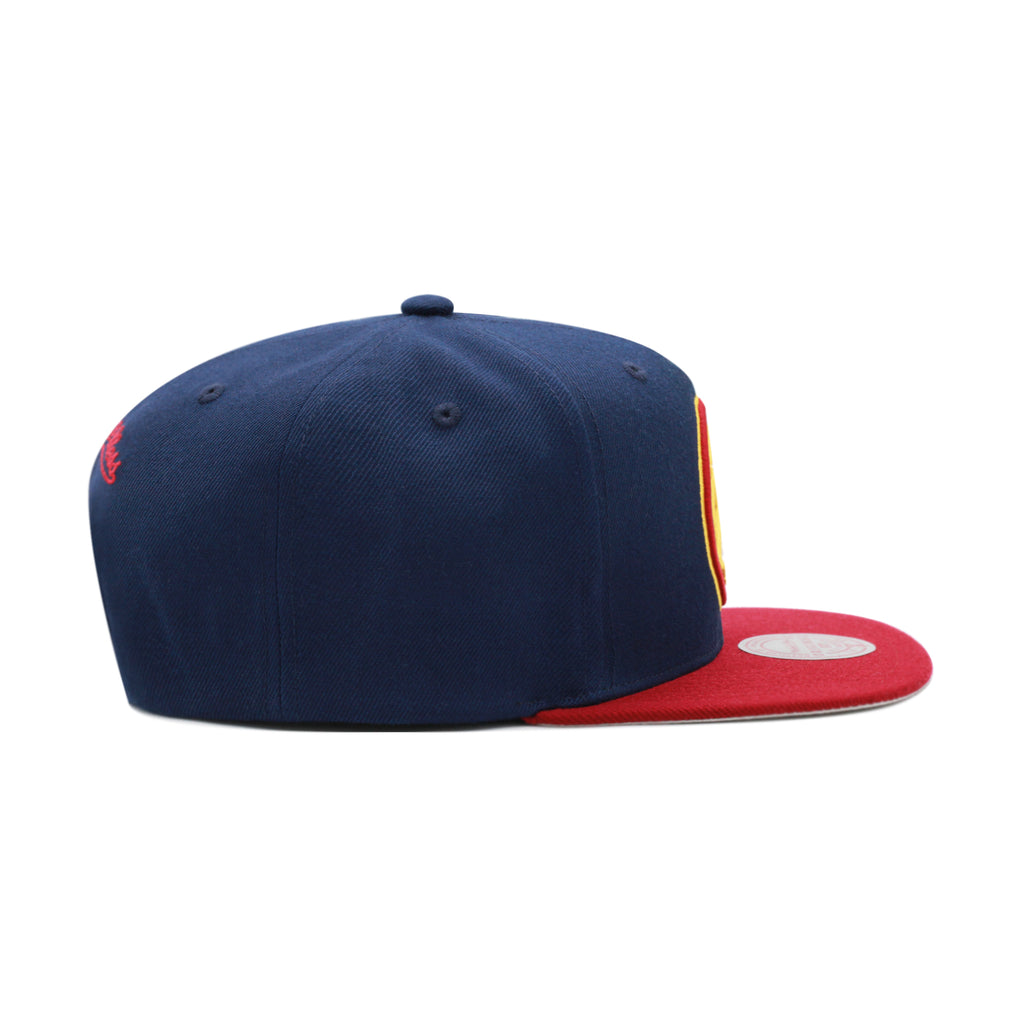 Denver Nuggets Navy Dark Red Mitchell & Ness Snapback Hat