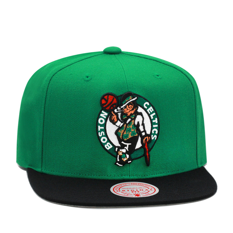 Boston Celtics Green Black Mitchell & Ness Snapback Hat