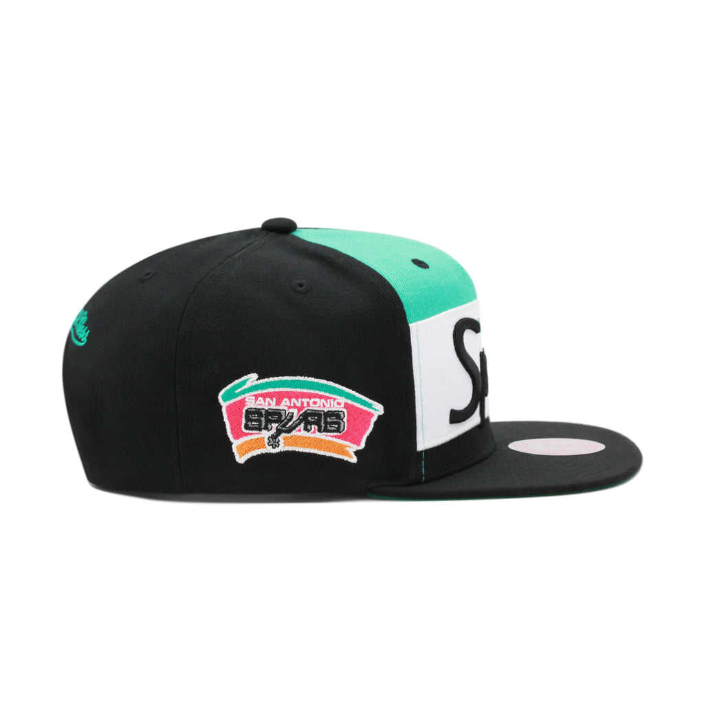 San Antonio Spurs Black Mitchell & Ness Retro Sport Snapback Hat