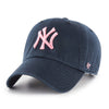 New York Yankees Navy Pink 47 Brand Clean Up Dad Hat