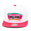 San Antonio Spurs Mitchell & Ness Snapback Hat White/Pink