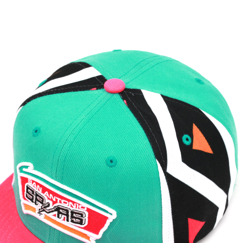 San Antonio Spurs 1996 All Star Game Mitchell & Ness Snapback Hat Teal/Pink