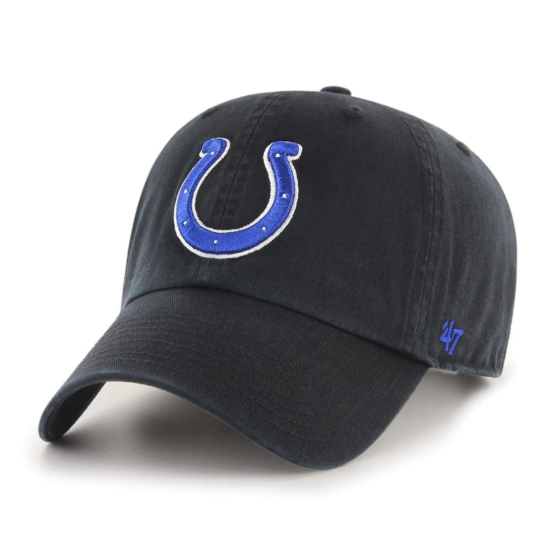 Indianapolis Colts 47 Brand Clean Up Dad Hat Black