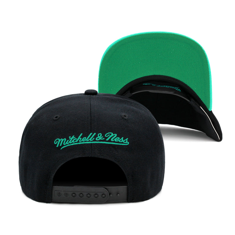 Mitchell & Ness Vancouver Grizzlies Wool 2 Tone Snapback Green Bottom Teal  Red