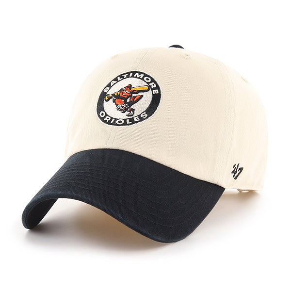 47 Baltimore Orioles Cooperstown Two Tone Clean Up Dad Hat Baseball Cap - Natural