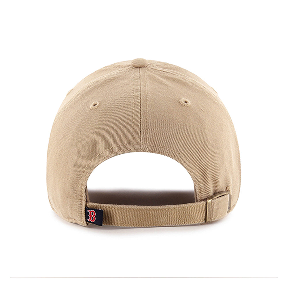 Boston Red Sox 47 Brand Clean Up Dad Hat Khaki/Red
