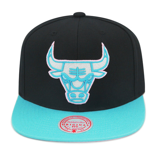 Chicago Bulls Black Mitchell & Ness Pastel Snapback Hat
