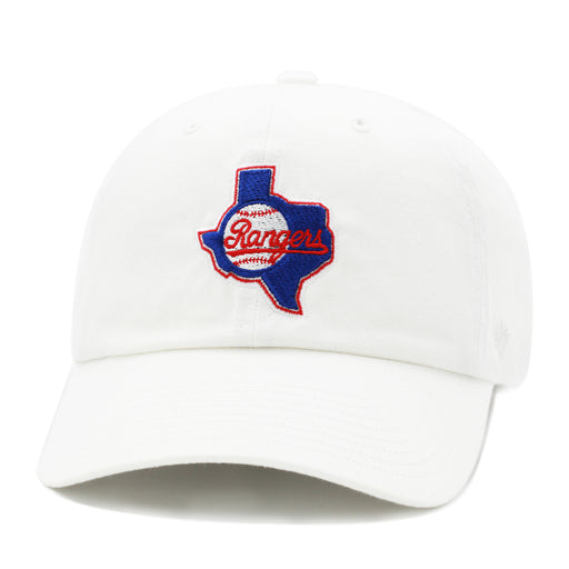 Texas Rangers Cooperstown White 47 Brand Clean Up Dad Hat