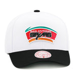San Antonio Spurs White Mitchell & Ness NBA Team 2 Tone 2.0 Pro Snapback Hat