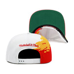 Houston Rockets Mitchell & Ness Paintbrush Snapback Hat Yellow/Red