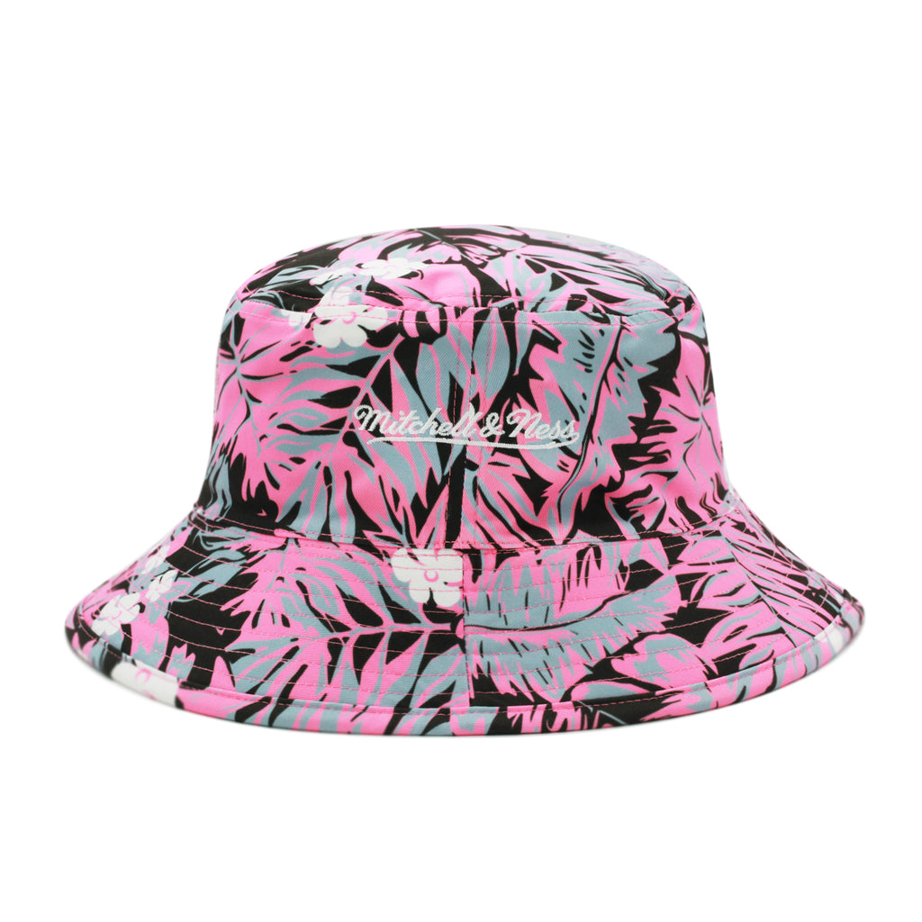 Inter Miami Mitchell & Ness Palm Tree Reversible Bucket Hat