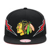 Chicago Blackhawks Black Mitchell & Ness Double Trouble Snapback Hat