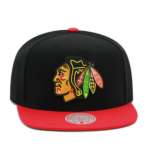 Chicago Blackhawks Black Mitchell & Ness NHL Team 2 Tone 2.0 Snapback Hat