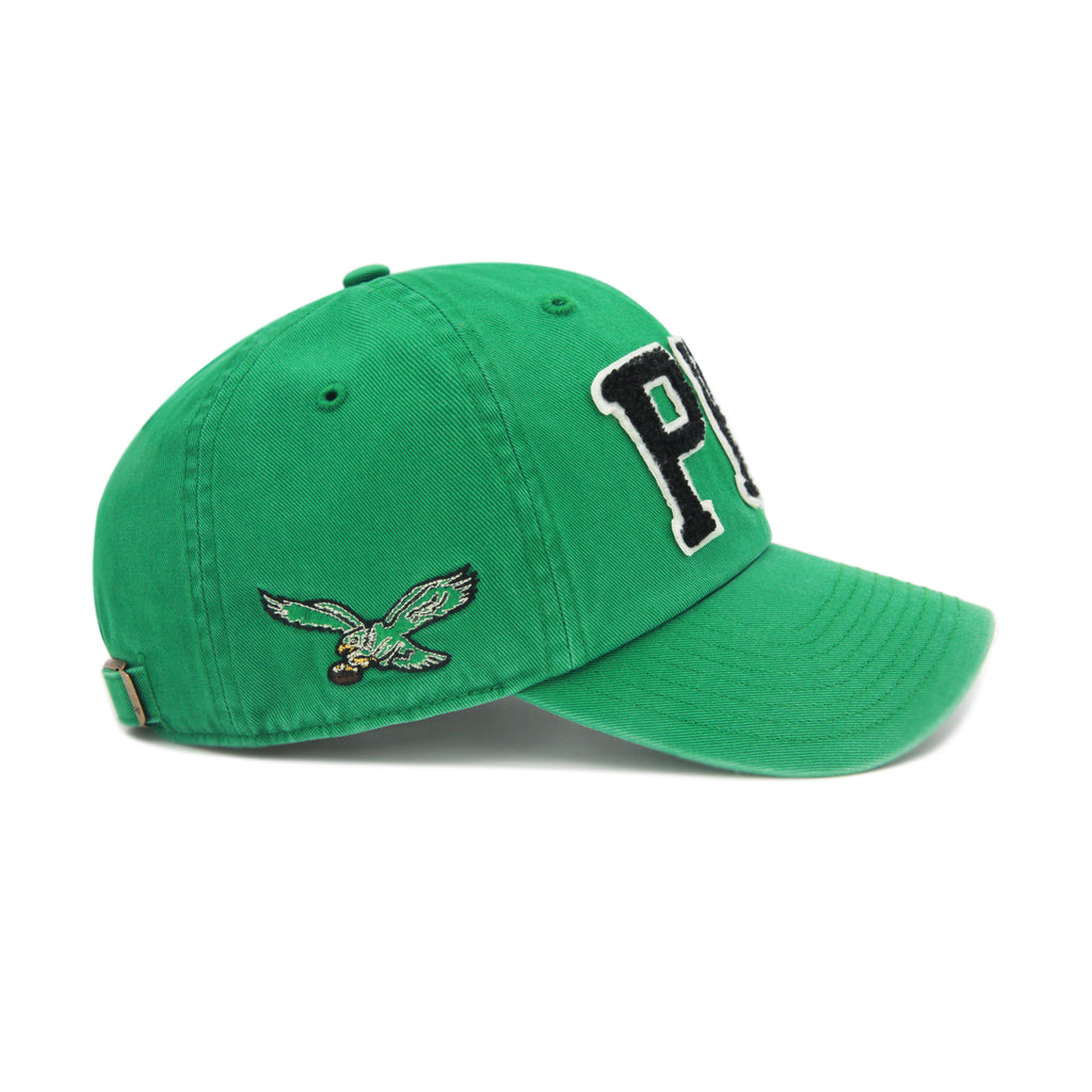Philadelphia Eagles Kelly Green 47 Brand Legacy Clean Up Dad Hat