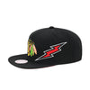 Chicago Blackhawks Black Mitchell & Ness Double Trouble Snapback Hat