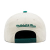 Anaheim Mighty Ducks Off White Vintage Mitchell & Ness Precurved Snapback Hat