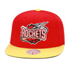 Houston Rockets Red Yellow Mitchell & Ness Hardwood Classics Snapback Hat