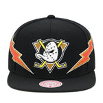 Anaheim Ducks Black Mitchell & Ness Double Trouble Snapback Hat