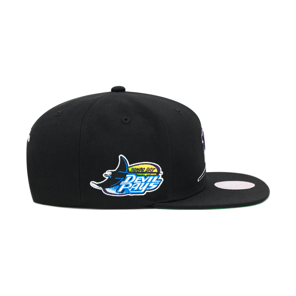 Tampa Bay Rays Black Mitchell & Ness MLB Evergreen Snapback Hat