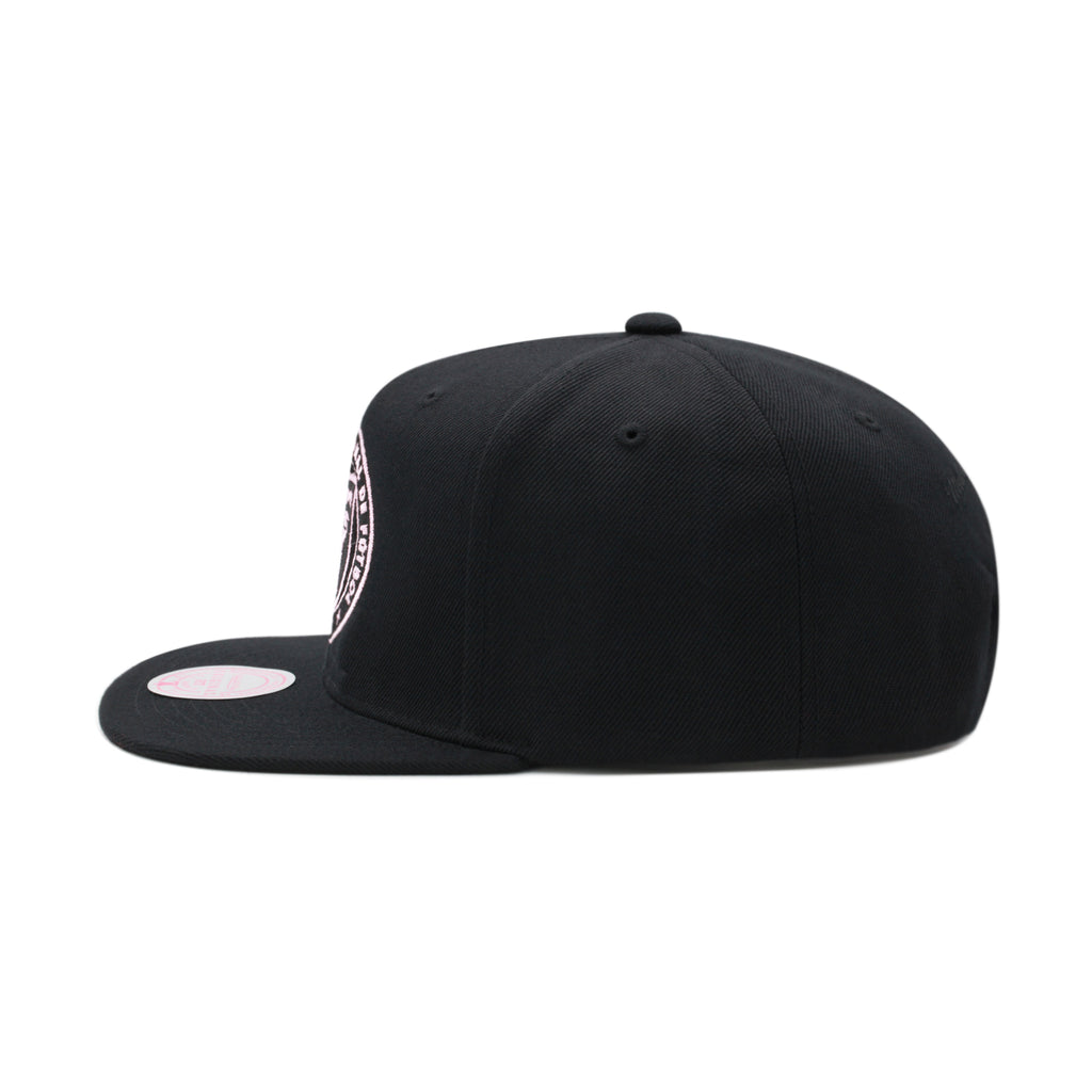 Inter Miami MLS Black Pink Mitchell & Ness Snapback Hat