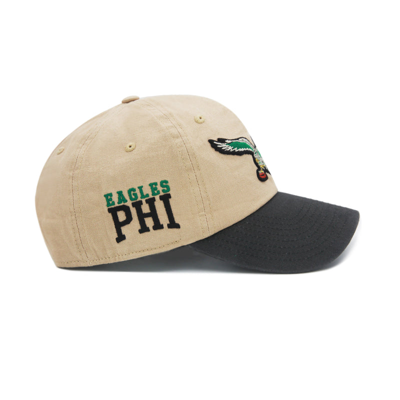 Philadelphia Eagles Khaki Charcoal 47 Brand Legacy Clean Up Dad Hat