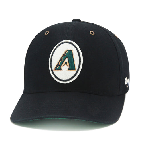 Arizona Diamondbacks Cooperstown Black 47 Brand Midfield Snapback Hat