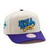 New Orleans Hornets Off White Mitchell & Ness Precurved Snapback Hat