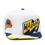 Golden State Warriors White Mitchell & Ness NBA Fast Times Snapback Hat