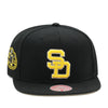 San Diego Padres Black Mitchell & Ness Coopsertown MLB Team Classic Snapback Hat