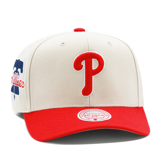 Philadelphia Phillies Off White Mitchell & Ness Precurved Snapback Hat