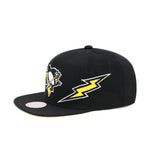 Pittsburgh Penguins Black Vintage Mitchell & Ness Double Trouble Snapback Hat