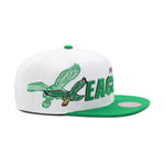 Philadelphia Eagles White Green Mitchell & Ness NFL Draft Snapback Hat