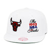 Chicago Bulls White Mitchell & Ness NBA Dual Whammy Snapback Hat