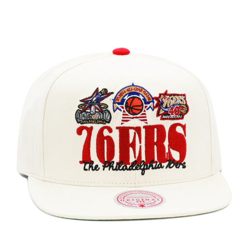 Philadelphia 76er's Off White Mitchell & Ness Reframe Retro Snapback Hat