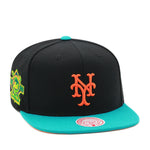 New York Mets Black Mitchell & Ness Cooperstown Citrus Cooler Snapback