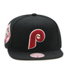 Philadelphia Phillies Black Mitchell & Ness Coopsertown MLB Team Classic Snapback Hat