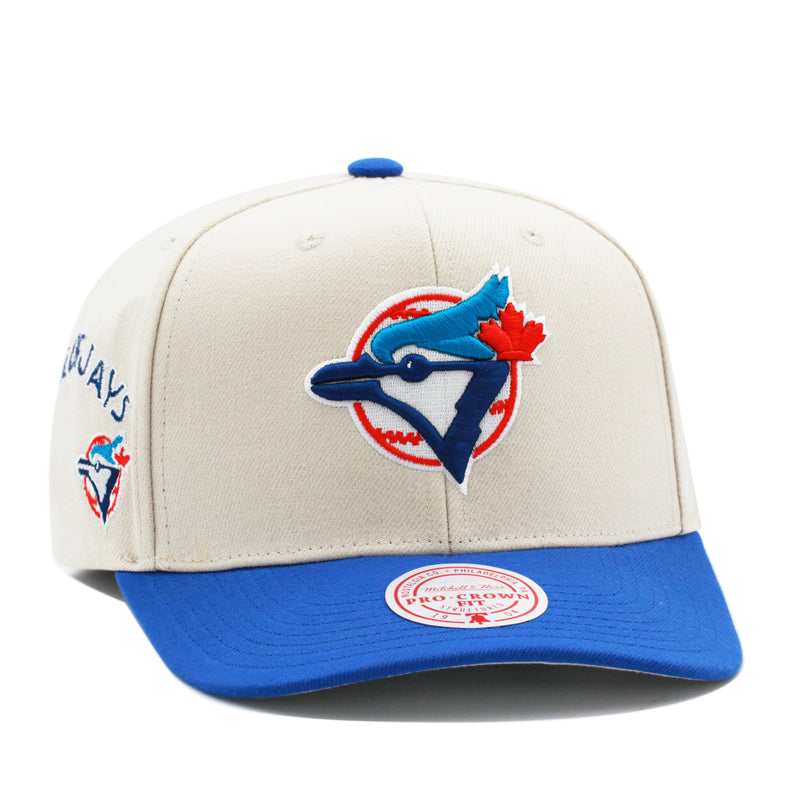 Toronto Blue Jays Off White Mitchell & Ness Precurved Snapback Hat