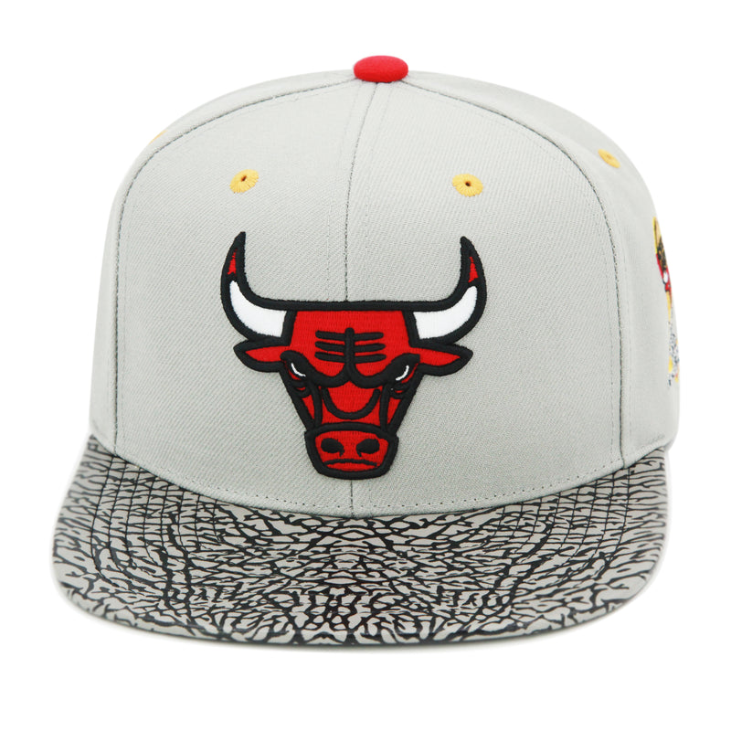 Chicago Bulls Cool Grey Cement Mitchell & Ness Snapback Hat