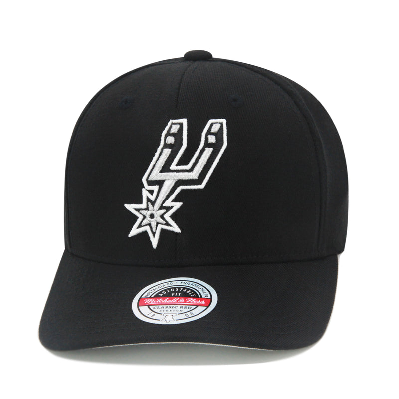 San Antonio Spurs Black Mitchell & Ness Team Ground Stretch Snapback Hat