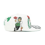 Boston Celtics White Mitchell & Ness In Your Face Snapback Hat