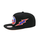 New York Islanders Black Mitchell & Ness Double Trouble Snapback Hat