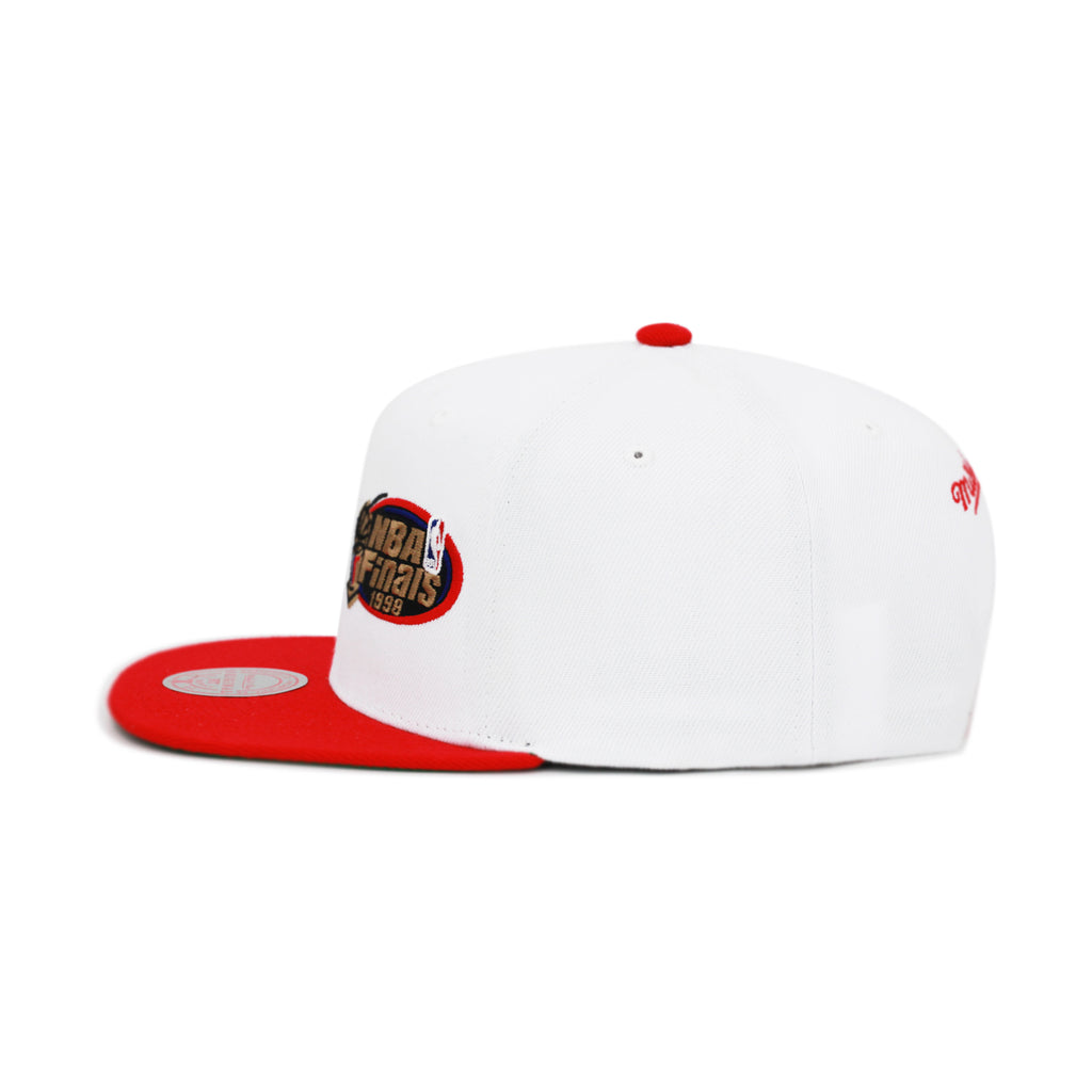 Chicago Bulls White Red Mitchell & Ness NBA Dual Whammy Snapback Hat