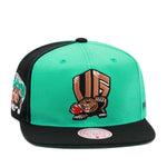 Vancouver Grizzlies Mitchell & Ness Hardwood Classics NBA Rear Script Deadstock Snapback Hat Teal/Black