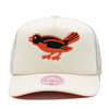 Baltimore Orioles Cooperstown Off White Mitchell & Ness Trucker Snapback