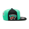 Vancouver Grizzlies Mitchell & Ness Hardwood Classics NBA Rear Script Deadstock Snapback Hat Teal/Black